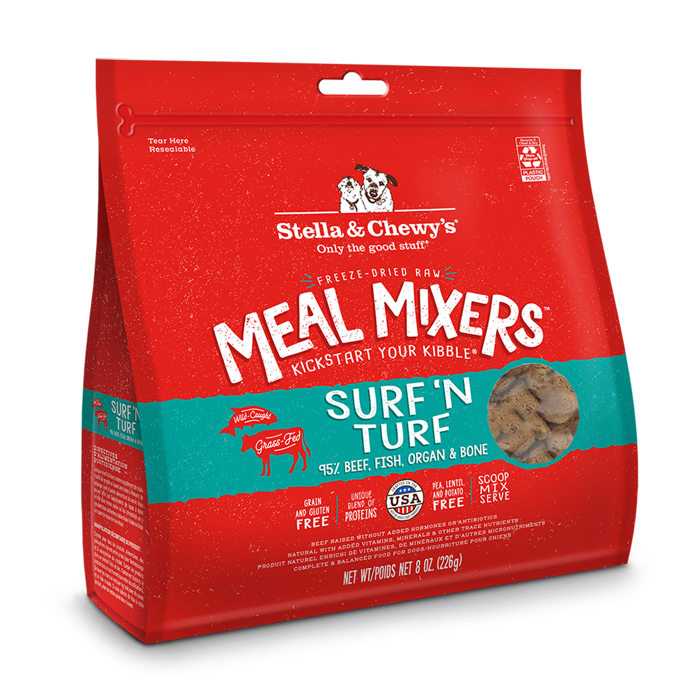 Stella & Chewy's Dog Freeze-Dried Meal Mixers - Surf & Turf 8oz