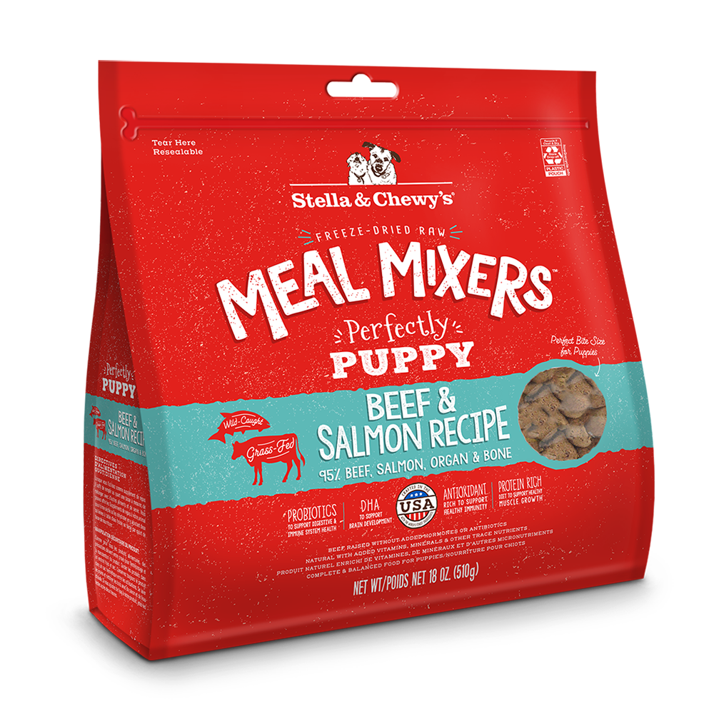 Stella & Chewy's Dog Freeze-Dried Meal Mixers Perfectly Puppy - Beef & Salmon 18oz