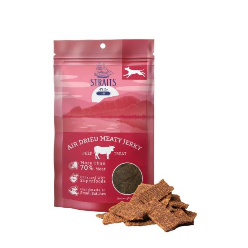 Straits Pets Dog Air Dried Beef Meaty Jerky 100g