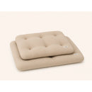 The Burrow Marshmellow Cushion Pet Bed cream medium front view