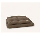 The Burrow Marshmellow Cushion Pet Bed mocha medium front view