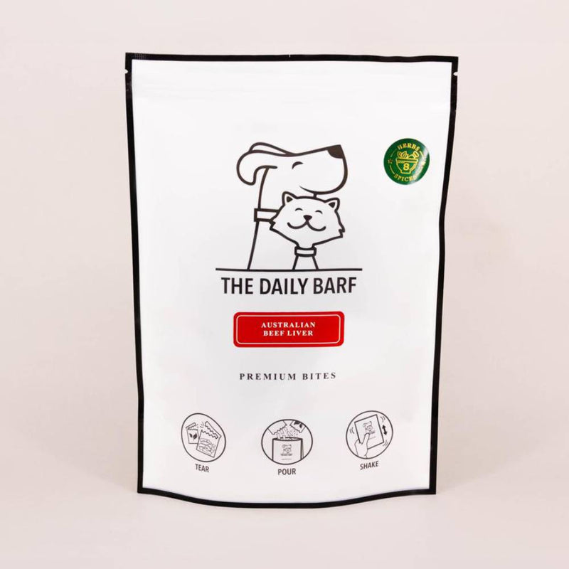 The Daily Barf Dog & Cat Treats Dehydrated Australian Beef Liver 90g