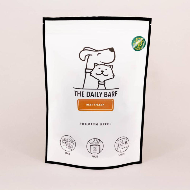 The Daily Barf Dog & Cat Treats Dehydrated Beef Spleen 90g