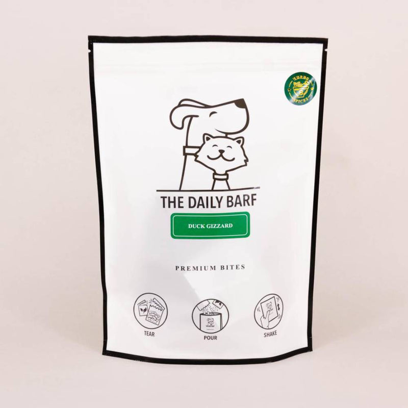 The Daily Barf Dog & Cat Treats Dehydrated Chewy Duck Gizzard 90g