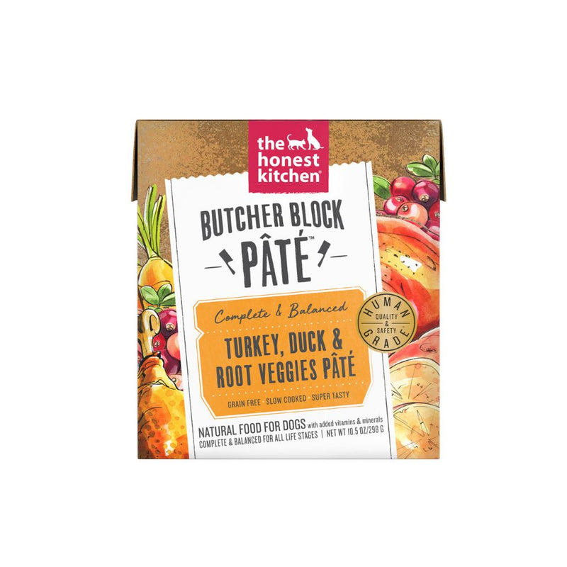 The Honest Kitchen Dog Butcher Block Pate Turkey, Duck & Root Veggies 10.5oz