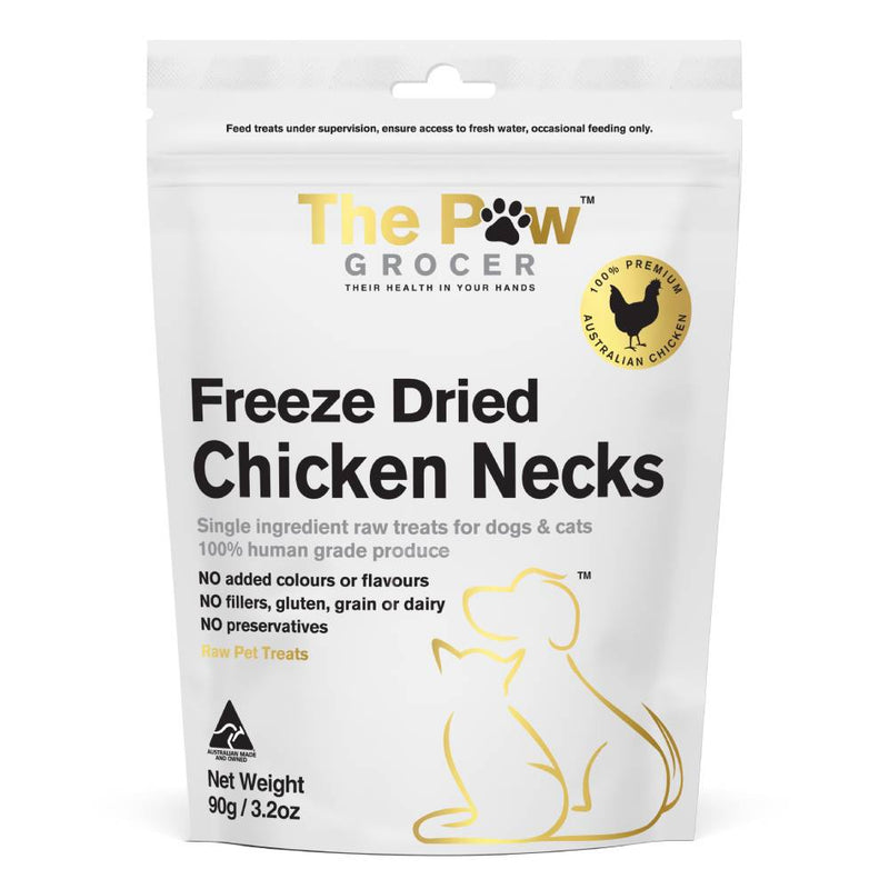 The Paw Grocer Dogs & Cats Treat Freeze Dried Chicken Necks 90g