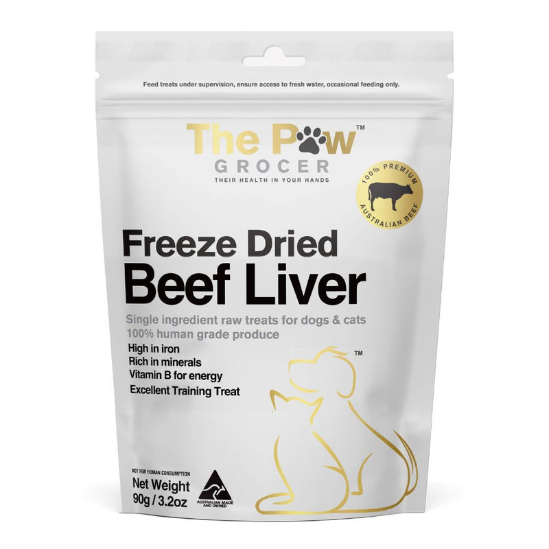 The Paw Grocer Dogs & Cats Treats Freeze Dried Beef Liver 90g