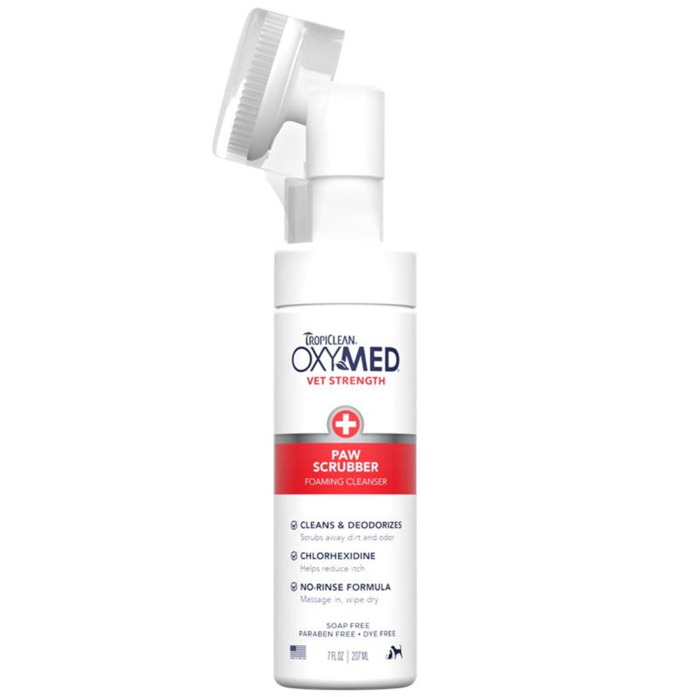TropiClean OxyMed No Rinse Paw Scrubber Foaming Cleanser 7oz