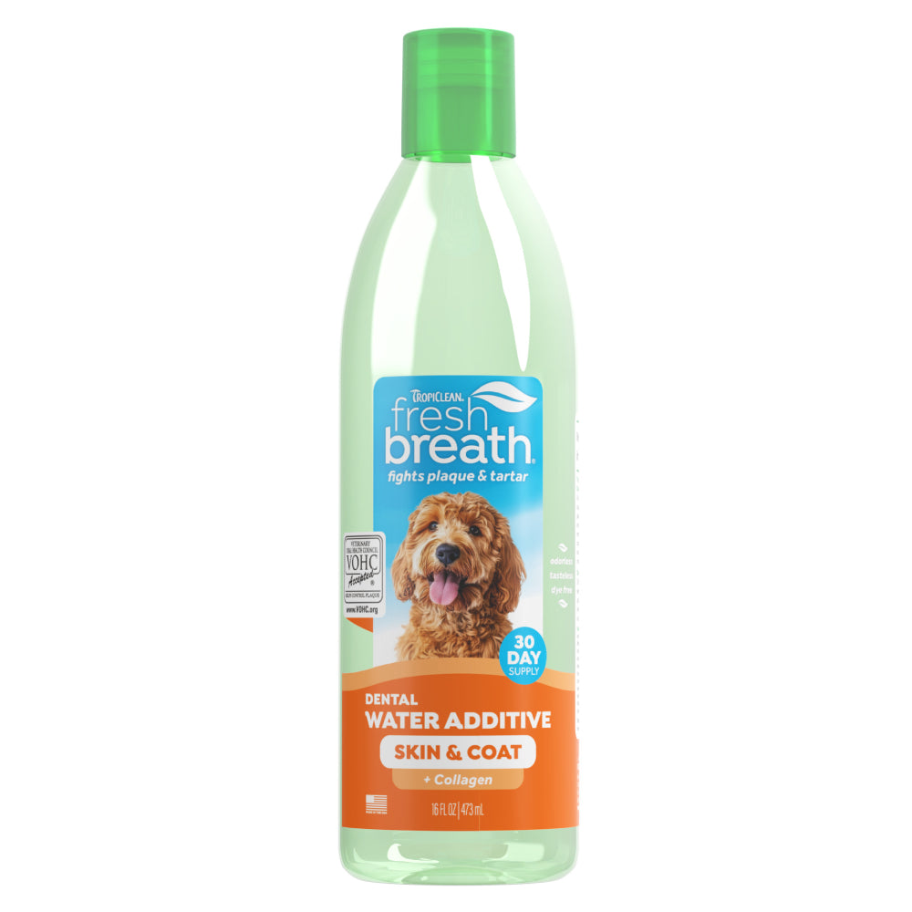 Tropiclean Fresh Breath Plus Skin & Coat Oral Care Water Additive 16oz
