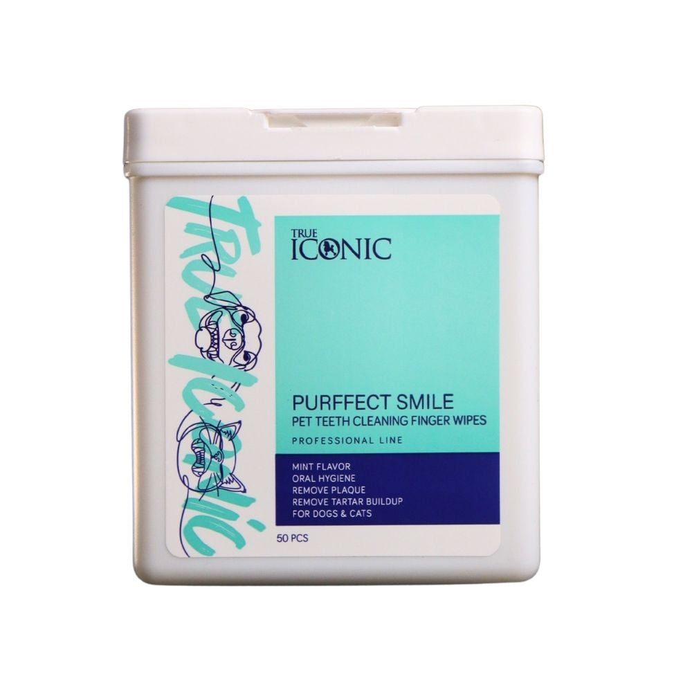 True Iconic Purffect Smile Teeth Cleaning Finger Wipes 50pcs