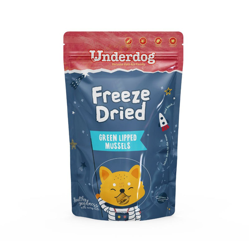 Underdog Dog Treats Freeze Dried Green Lipped Mussels 50g