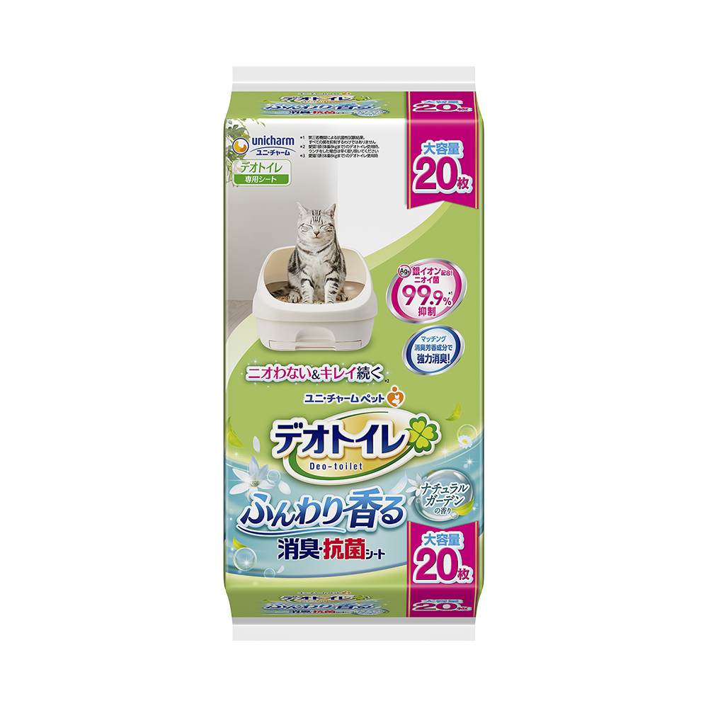 Unicharm Cat Deo-Toilet Absorbent Pads Refill Natural Garden 20pcs