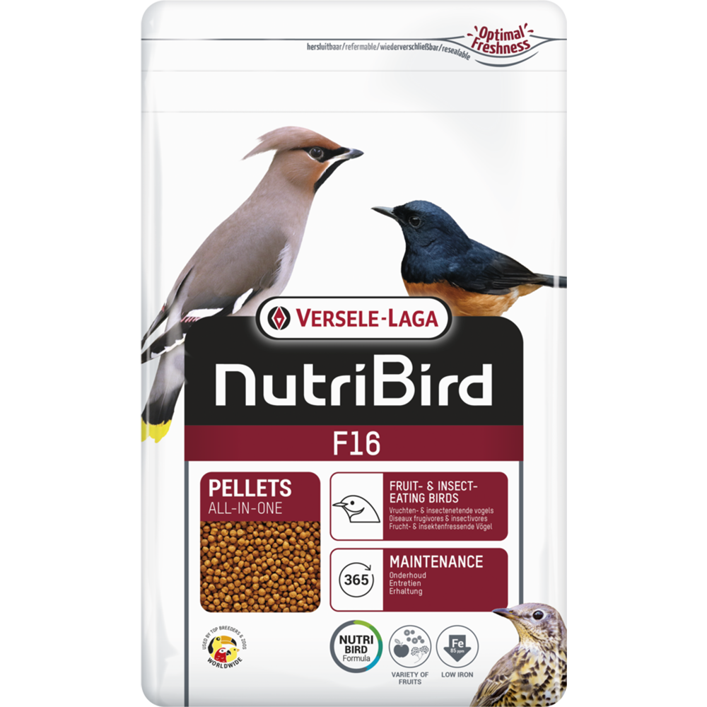 Versele-Laga NutriBird F16 Pellets - Fruit & Insect Eating Birds 800g