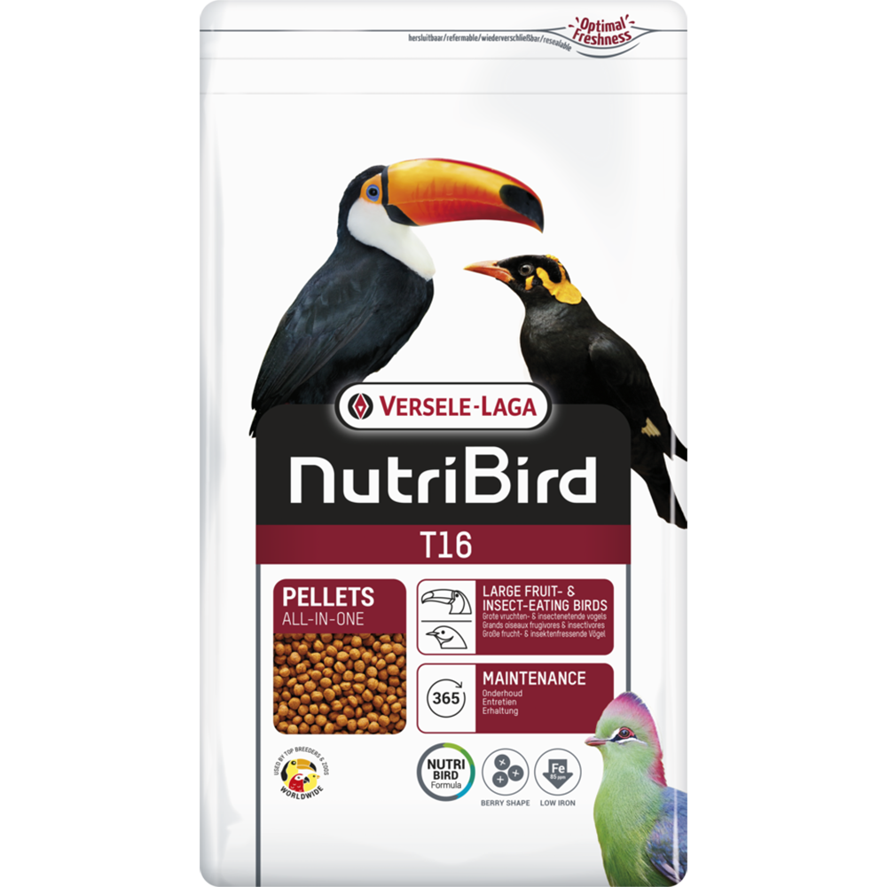 Versele-Laga NutriBird T16 Pellets - Large Fruits & Insect Eating Birds 2kg