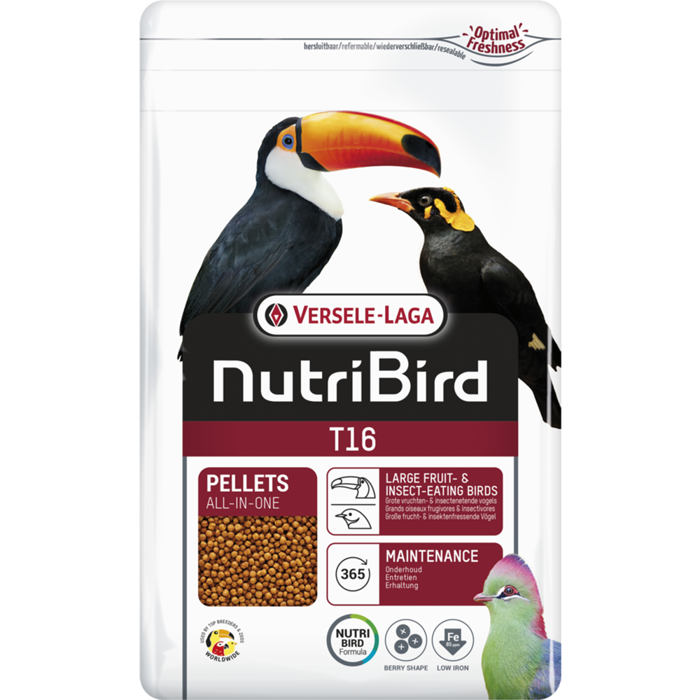 Versele-Laga NutriBird T16 Pellets - Large Fruits & Insect Eating Birds 700g