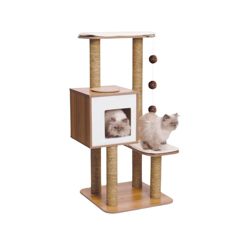 Vesper Cat Catit Furniture V-High Base Walnut