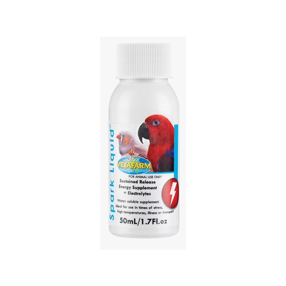 Vetafarm Avian Spark Liquid Energy and Electrolyte Supplement for Birds 50ml