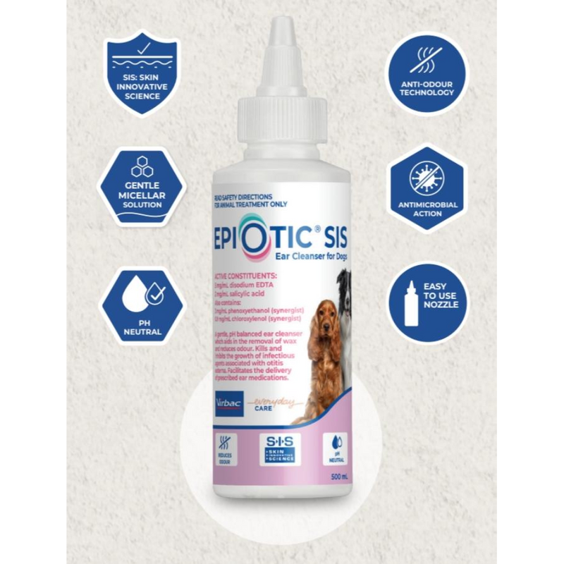 Virbac Epi-Otic Ear Cleanser for Dogs 120ml