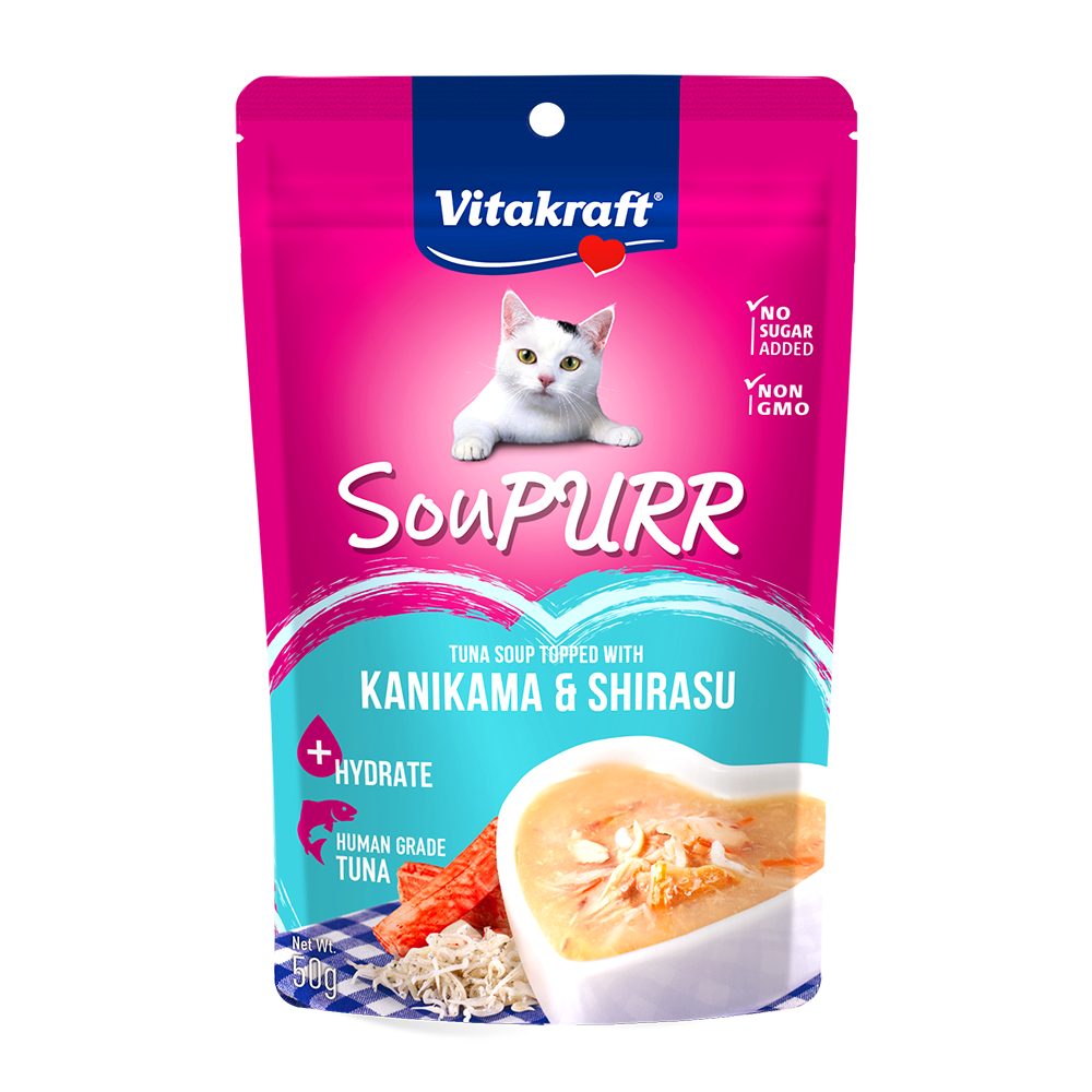 Vitakraft Cat Soupurr Tuna Soup Topped with Kanikama & Shirasu 50g