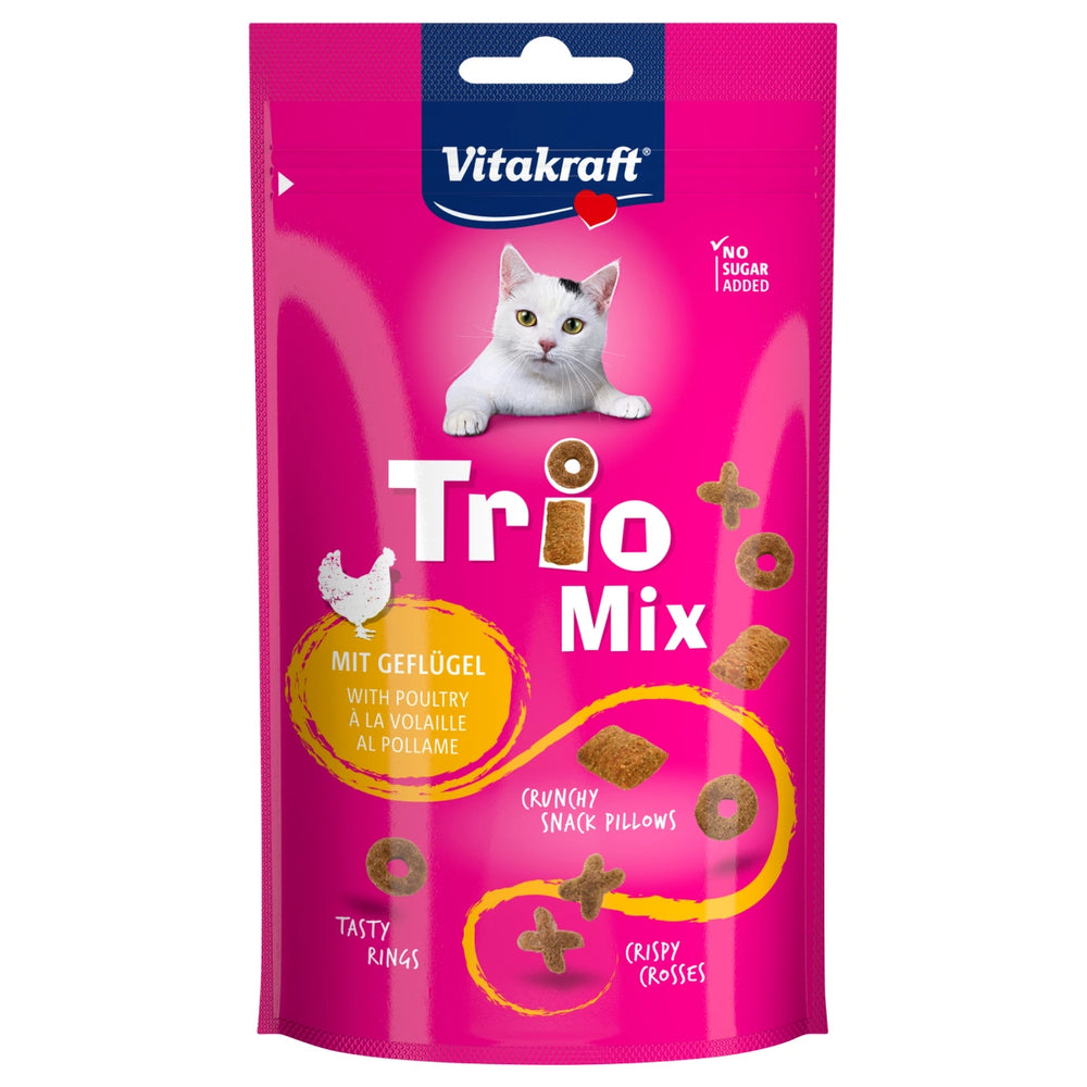 Vitakraft Trio Mix Poultry Cat Treat 60g cat treat pack 60g