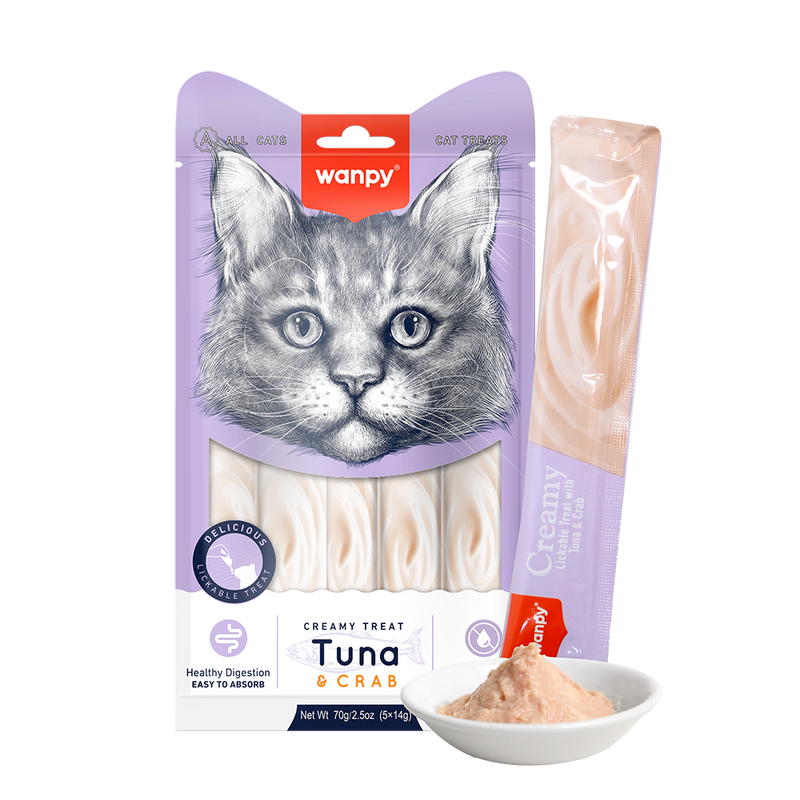 Wanpy Cat Treat Creamy Tuna Crab 70g