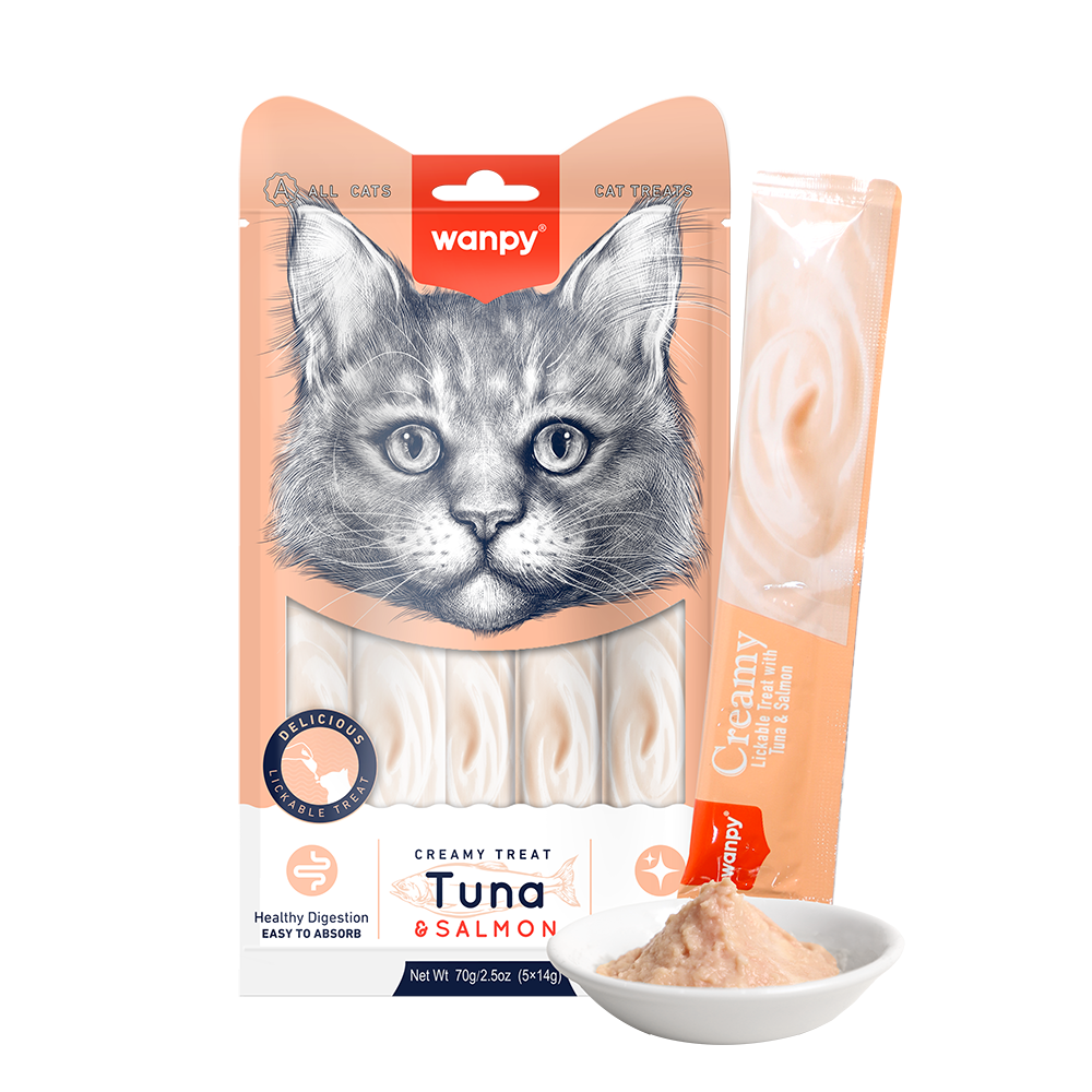 Wanpy Cat Treat Creamy Tuna & Salmon 70g