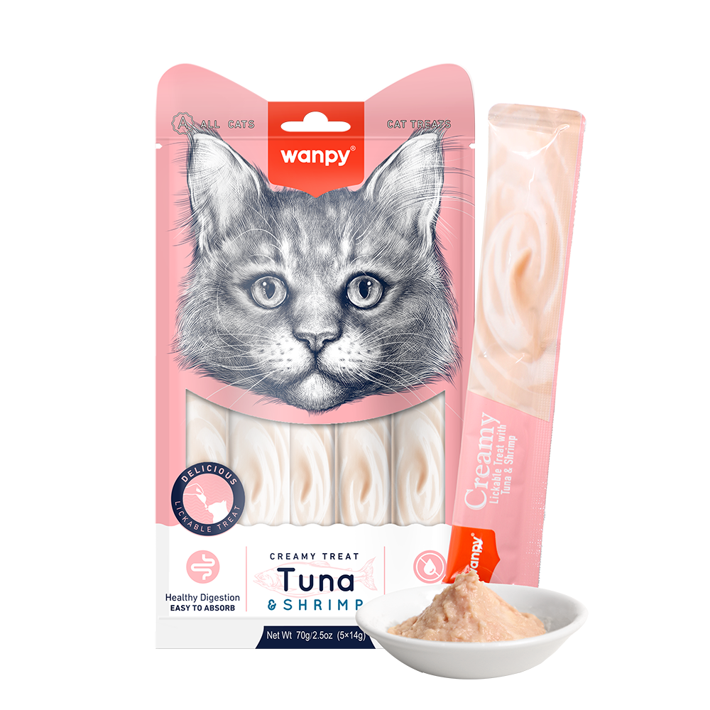 Wanpy Cat Treat Creamy Tuna & Shrimp 70g