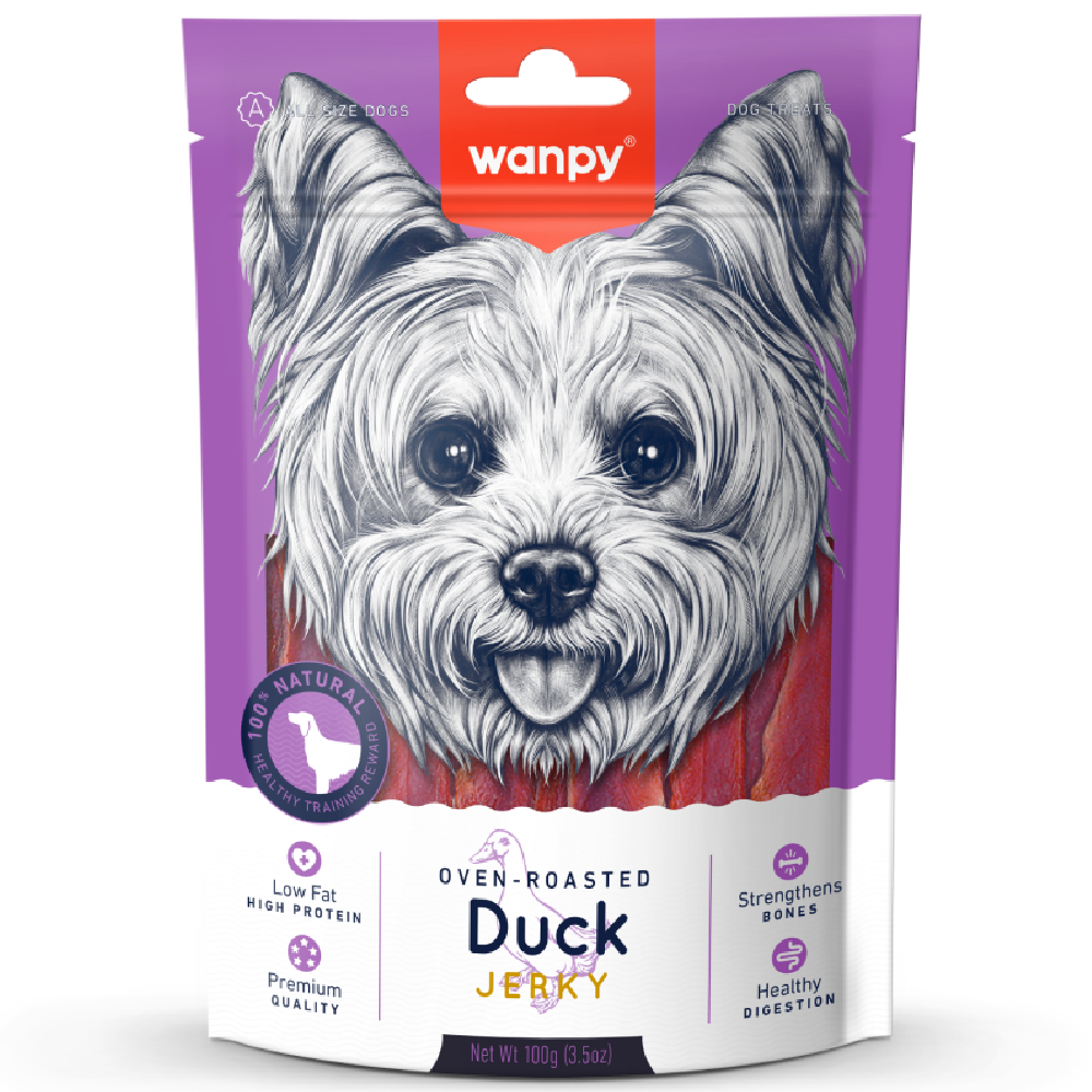 Wanpy Dog Oven-Roasted Duck Jerky 100g