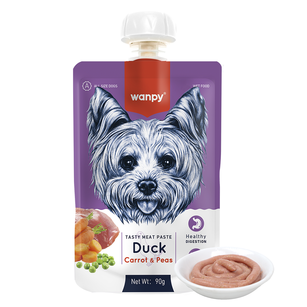 Wanpy Dog Tasty Meat Paste Duck Carrot & Peas 90g