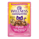 Wellness Cat Appetizing Entrees Flaked Tuna, Mackerel & Shrimp in Broth Adult Pouch Cat Food 1.4oz
