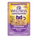 Wellness Cat Appetizing Entrees Shredded Chicken & Salmon in Sauce Adult Pouch Cat Food 1.4oz