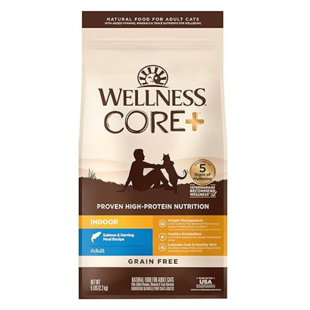 Wellness Cat Core Indoor: Salmon & Herring Grain-Free Dry Cat Food 5lb