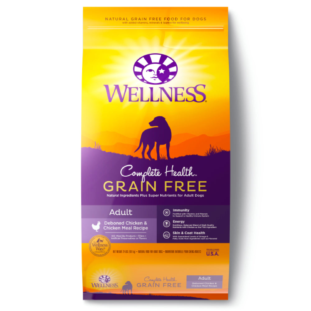 Wellness Dog Complete Health Grain-Free Adult Deboned Chicken & Chicken Meal Dry Dog Food 24lb