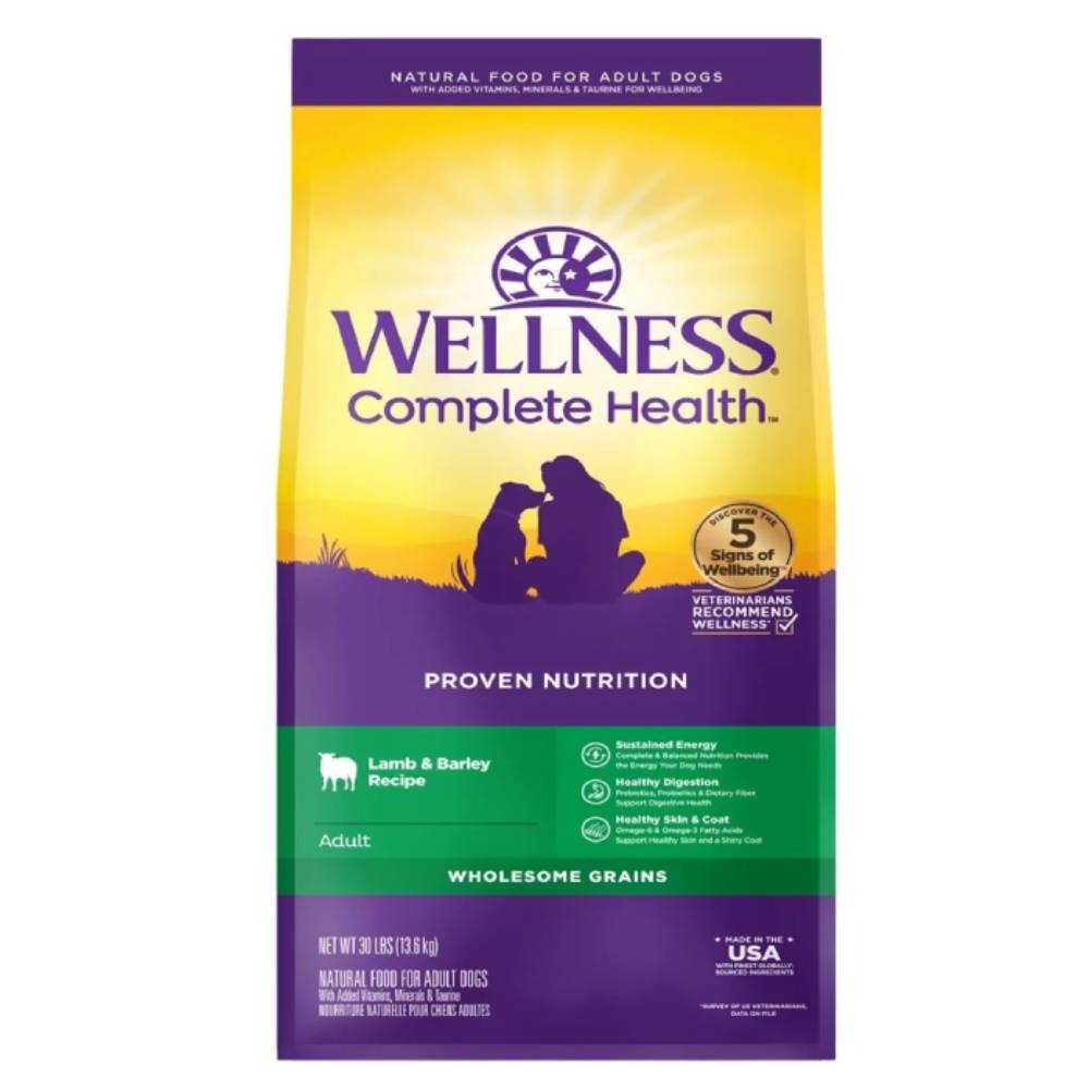 Wellness Dog Complete Health Lamb & Barley Dry Dog Food 30lb