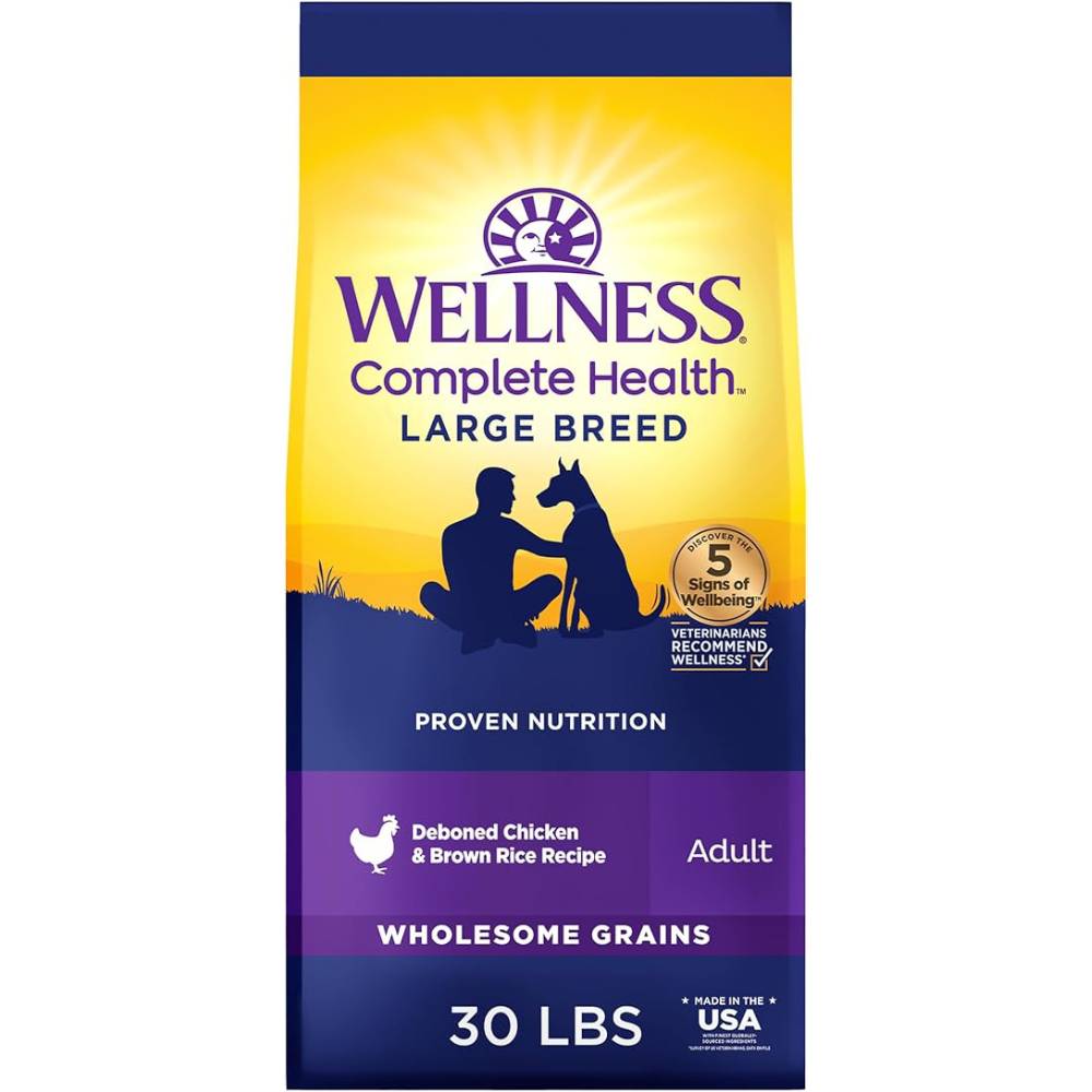 Wellness Dog Complete Health Large Breed Deboned Chicken & Brown Rice Dry Dog Food 30lb