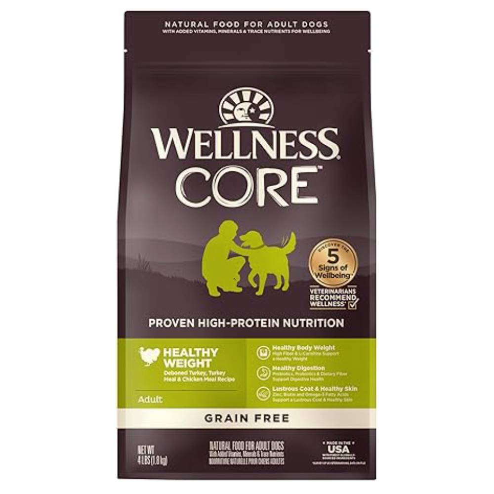 Wellness Dog Core Healthy Weight Turkey & Chicken Grain-Free Dry Dog Food 4lb