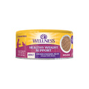 Wellness Yellow Range Mousse Healthy Weight Chicken Mackerel Canned Cat Food 2.5oz Front of Pack