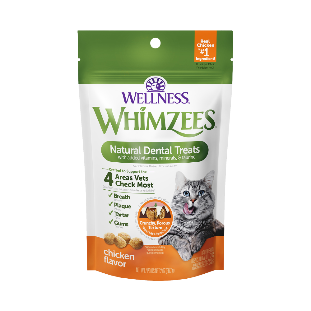 Whimzees Cat Natural Dental Treats Chicken 2oz