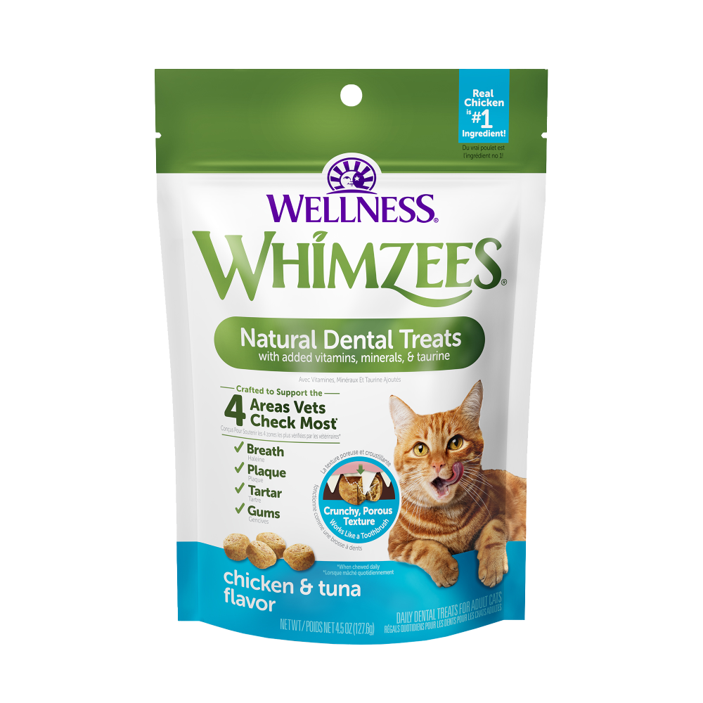 Whimzees Cat Natural Dental Treats Chicken & Tuna 4.5oz