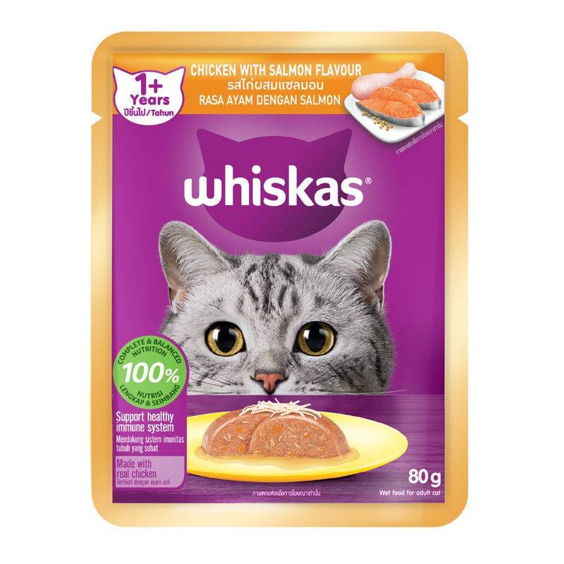 Whiskas Pouch Chicken With Salmon 80g