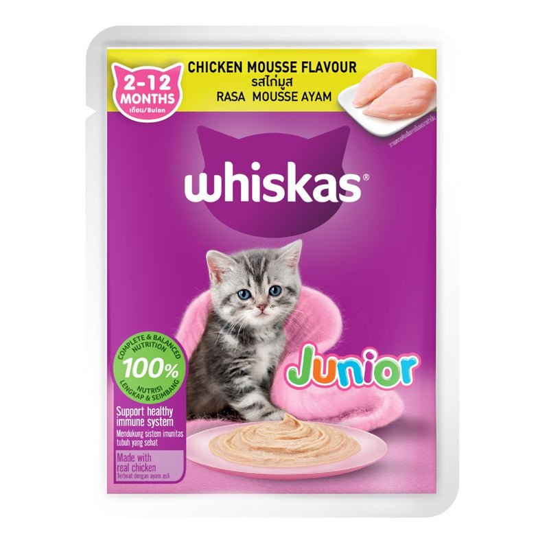 Whiskas Pouch Junior Chicken Mousse 80g