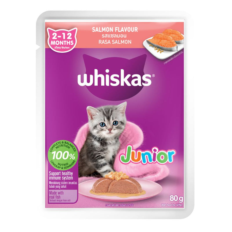 Whiskas Pouch Junior Salmon 80g