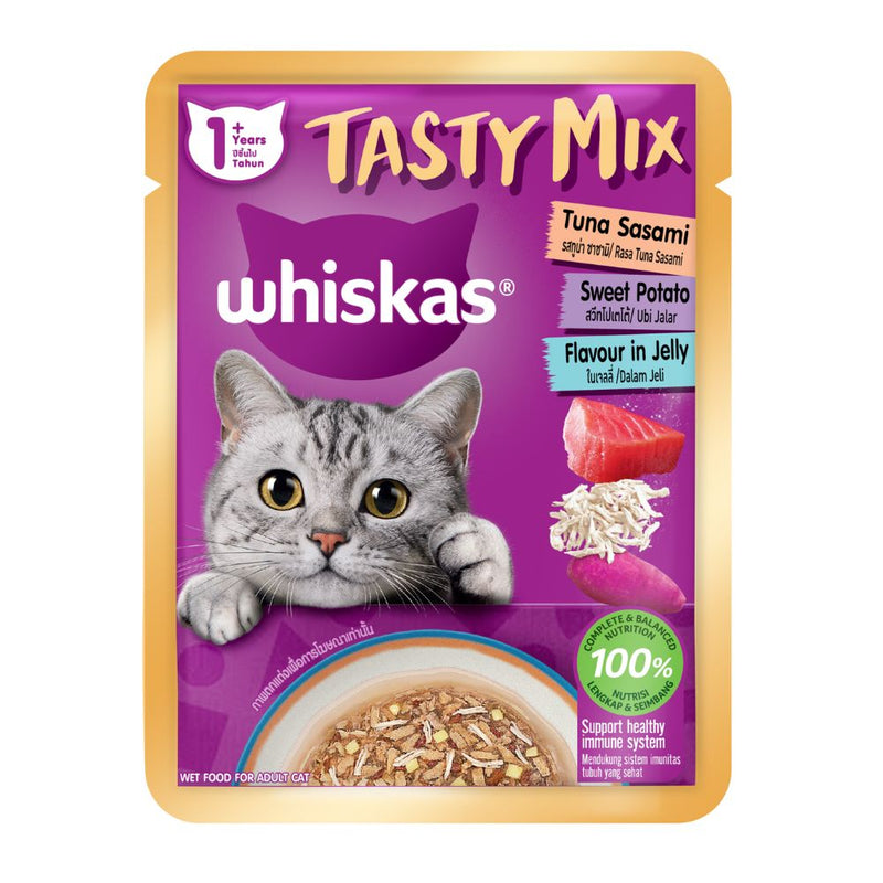 Whiskas Pouch Junior Tasty Mix Tuna Sasami, Sweet Potato in Jelly 70g