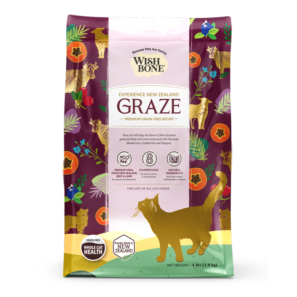 Wishbone Cat Graze Beef & Lamb Grain Free 4lb