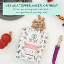 Woof Freeze Dried Raw Beef Tongue 'n' Cheek Dog Treats 50g info
