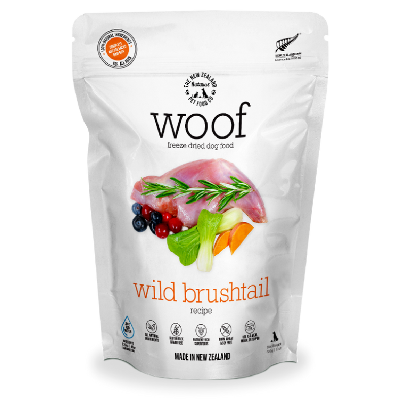 Woof Freeze Dried Raw Wild Brushtail Dog Food 280g