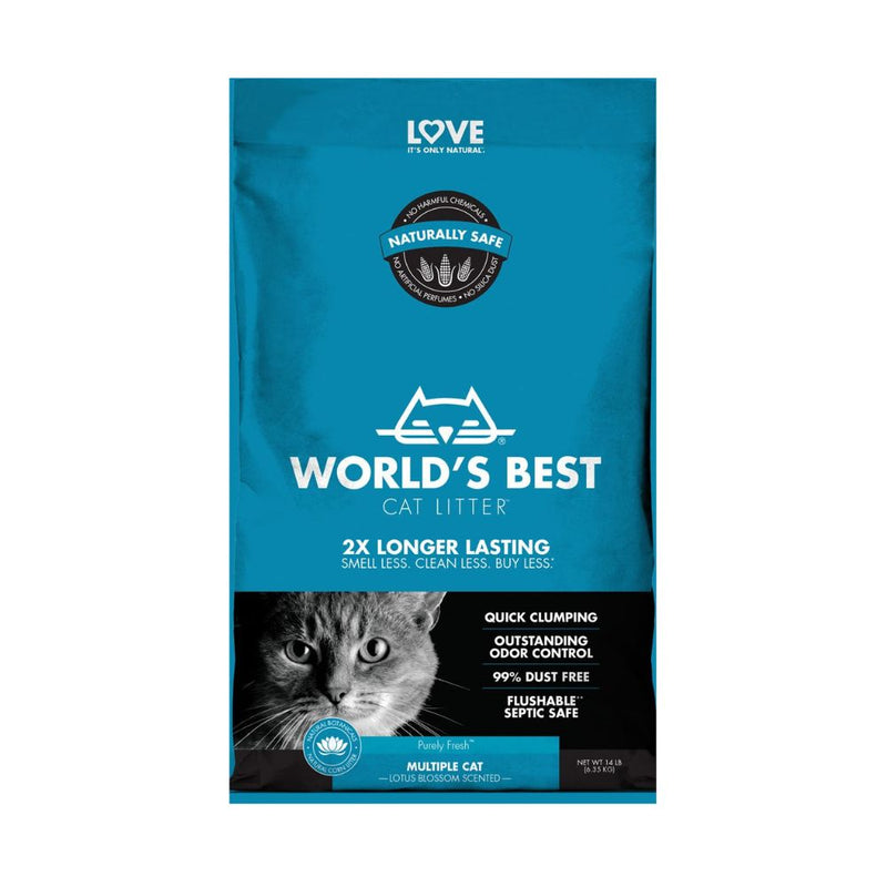 World's Best Cat Litter Multiple Cat Lotus Blossom Scented 14lb