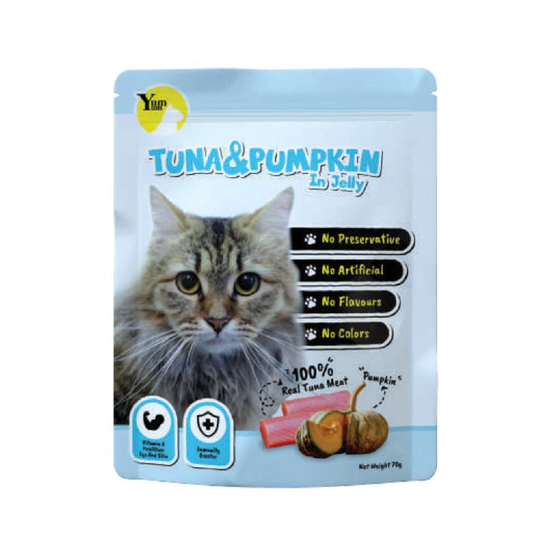 Yum Yum Cat Pouch Tuna & Pumpkin In Jelly 70g