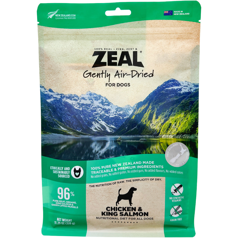Zeal Dog Gently Air-Dried Food Chicken & King Salmon 320g