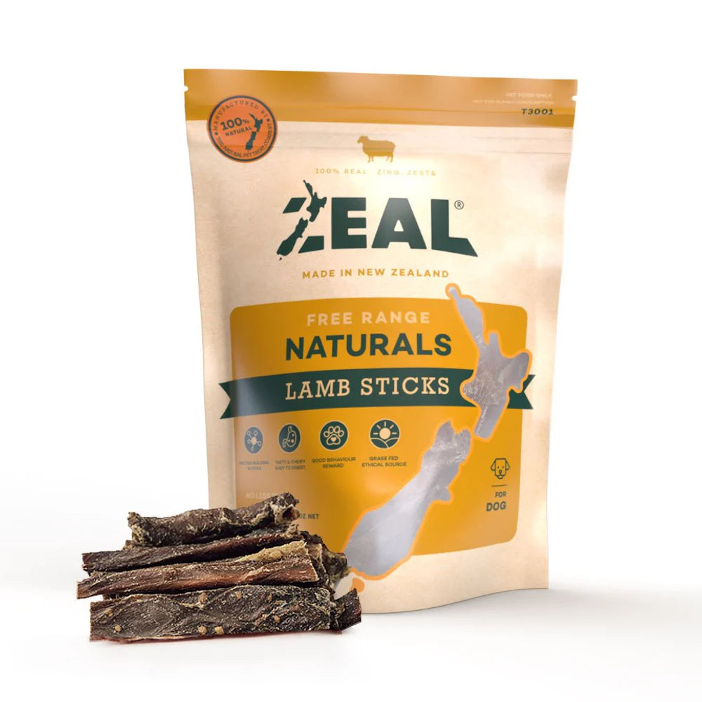 Zeal Free Range Naturals Lamb Sticks 125g
